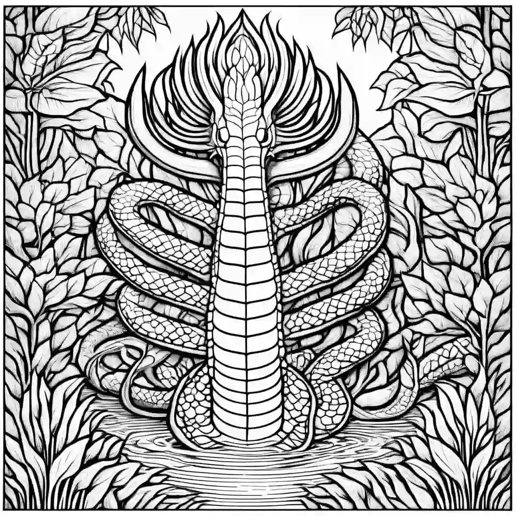 Hydras coloring pages